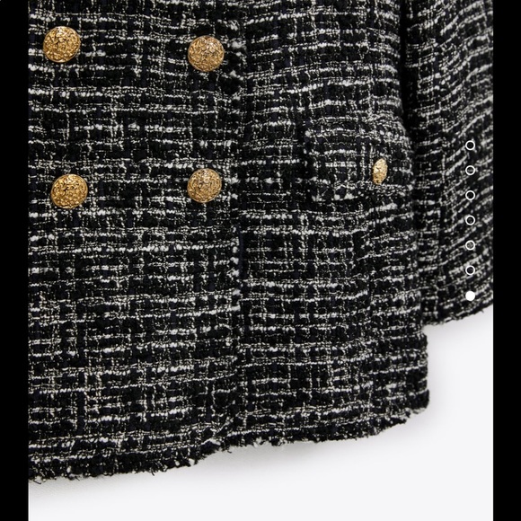 Zara double breasted textured blazer - Picture 5 of 5